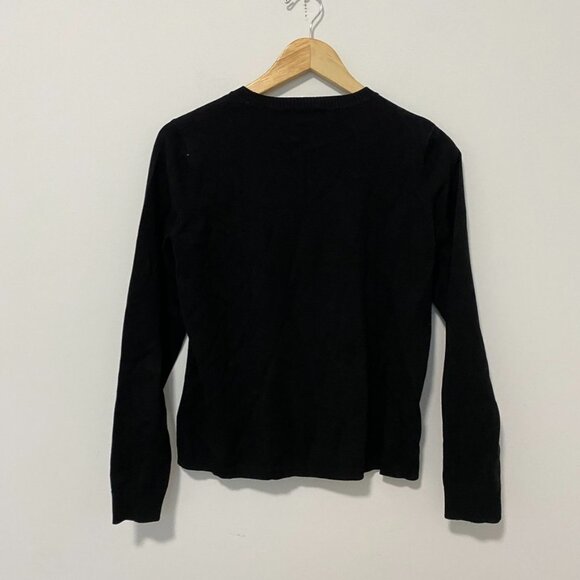 August Silk Black Button Sweater Size XL - Picture 4 of 4